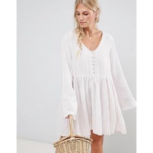 NWT - Zulu & Zephyr Pink Striped Beach Dress - Medium